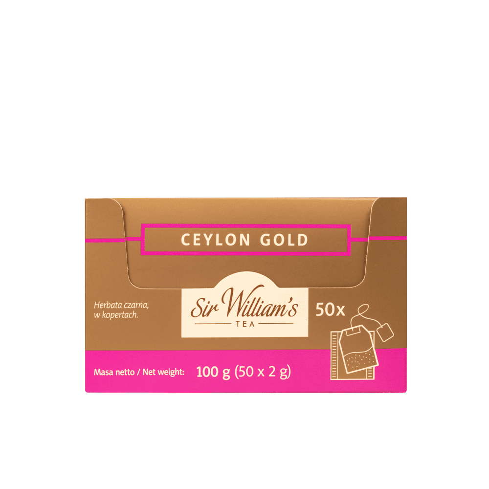 Herbata Czarna Sir William’s Tea Ceylon Gold 50 Saszetek 
