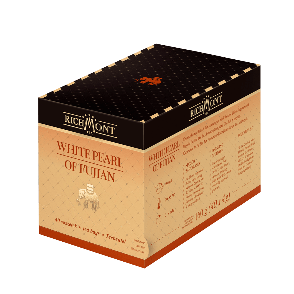 White Tea Richmont White Pearl of Fujian 40 Tea Bags 