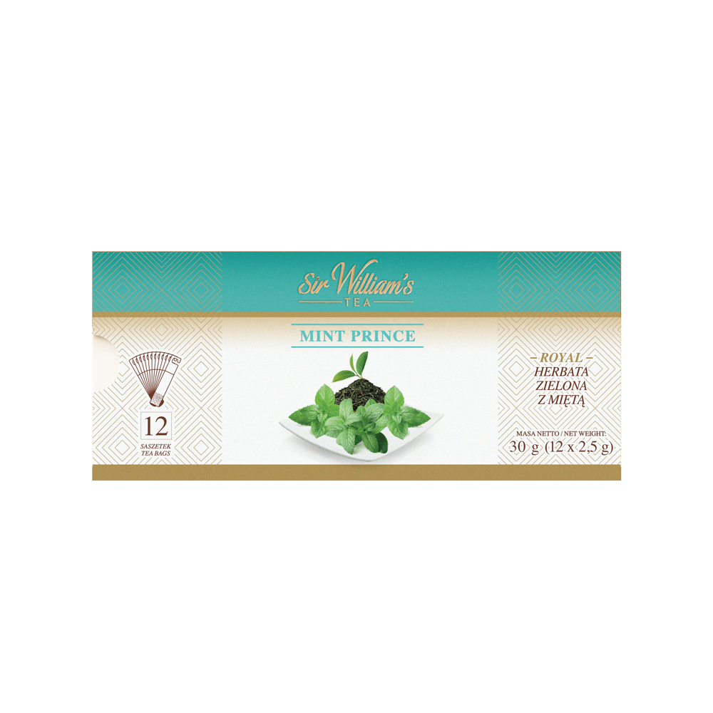 Zielona Herbata Sir William's Royal Mint Prince 12 Saszetek