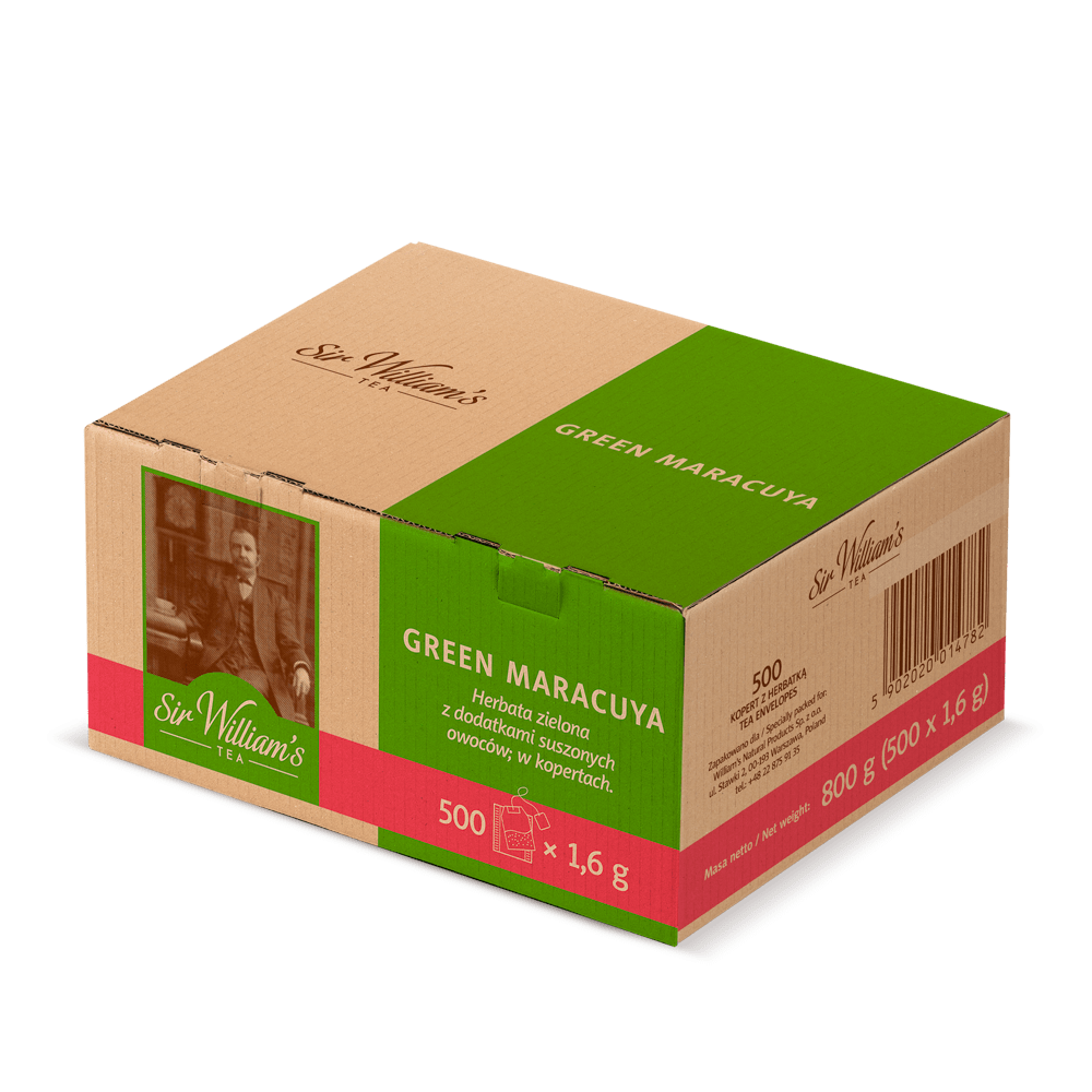 Zielona Herbata Sir William’s Tea Green Maracuja 500 Saszetek 