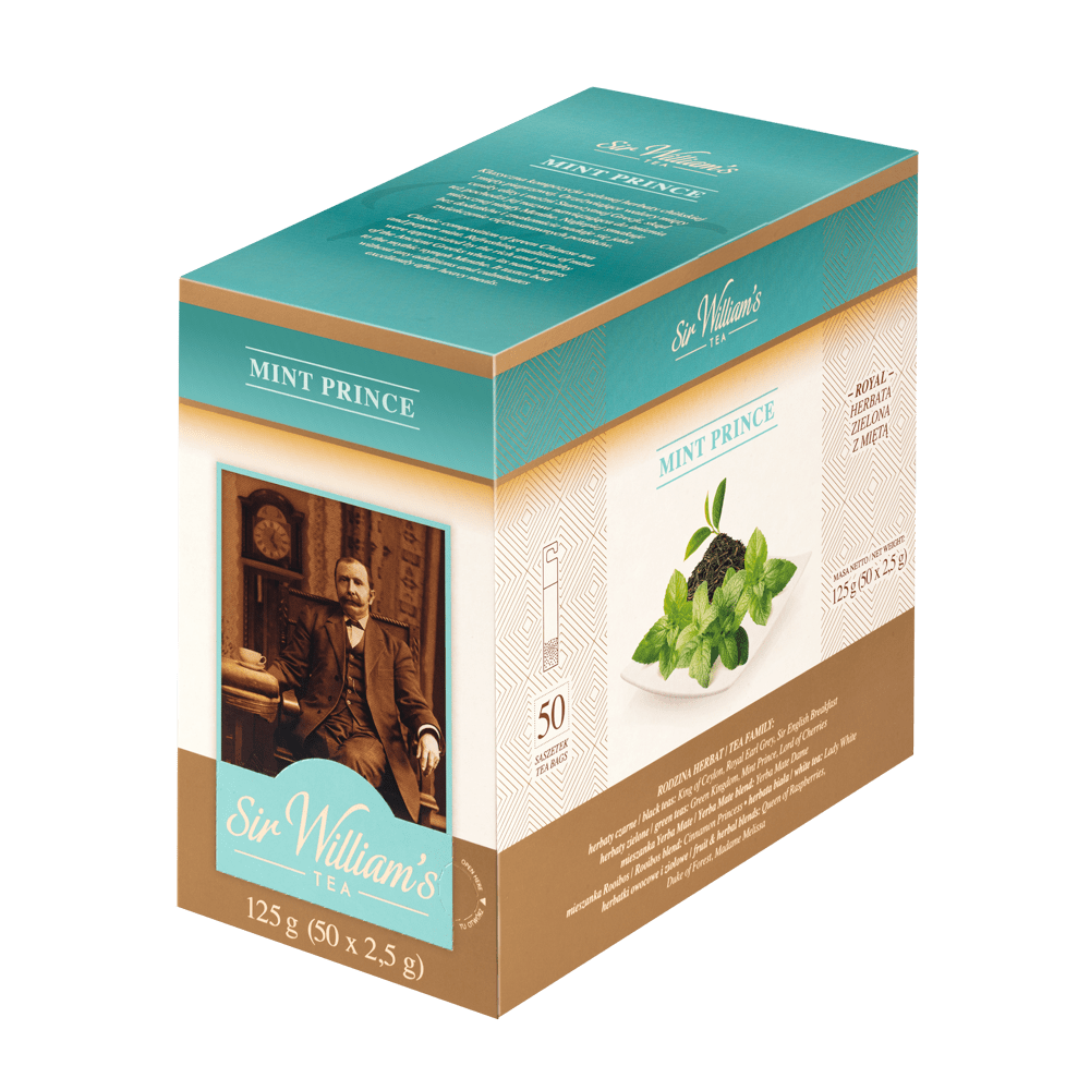 Zielona Herbata Sir William's Royal Mint Prince 50 Saszetek