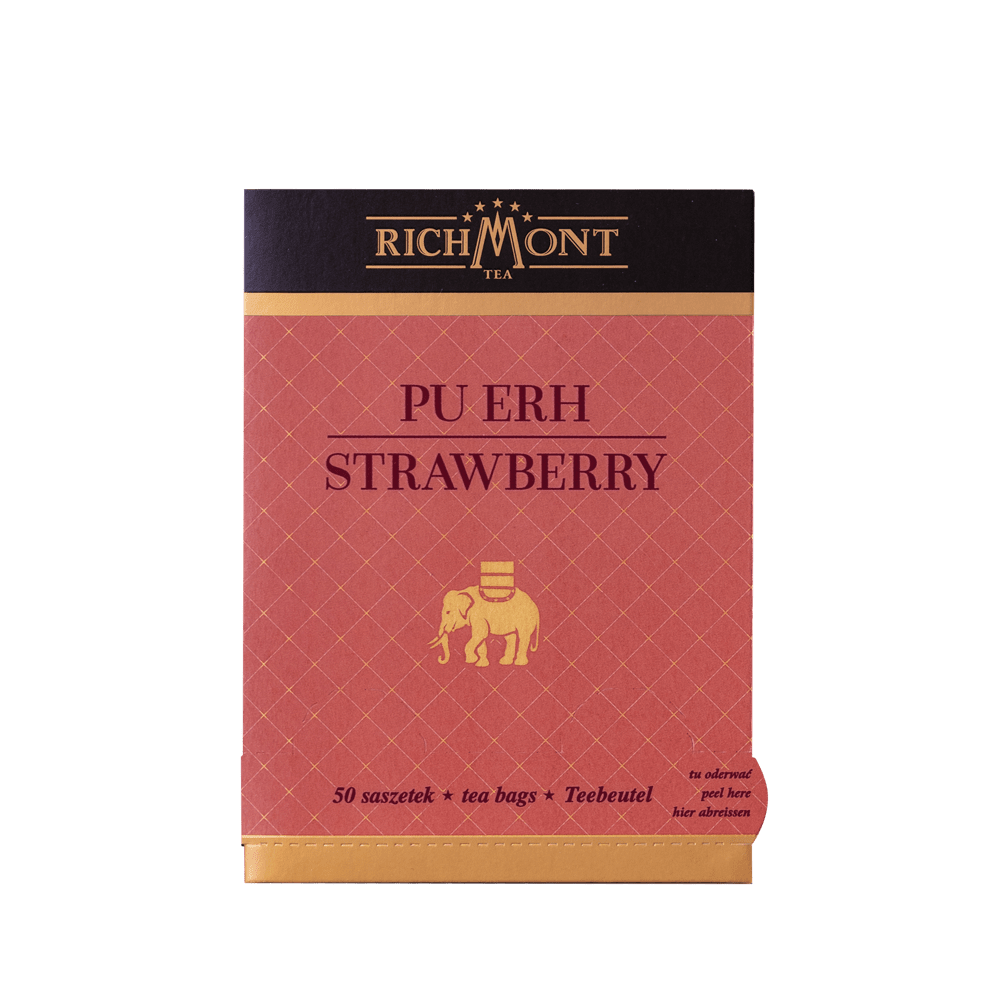 Czerwona Herbata Richmont Pu-Erh Strawberry 50 Saszetek