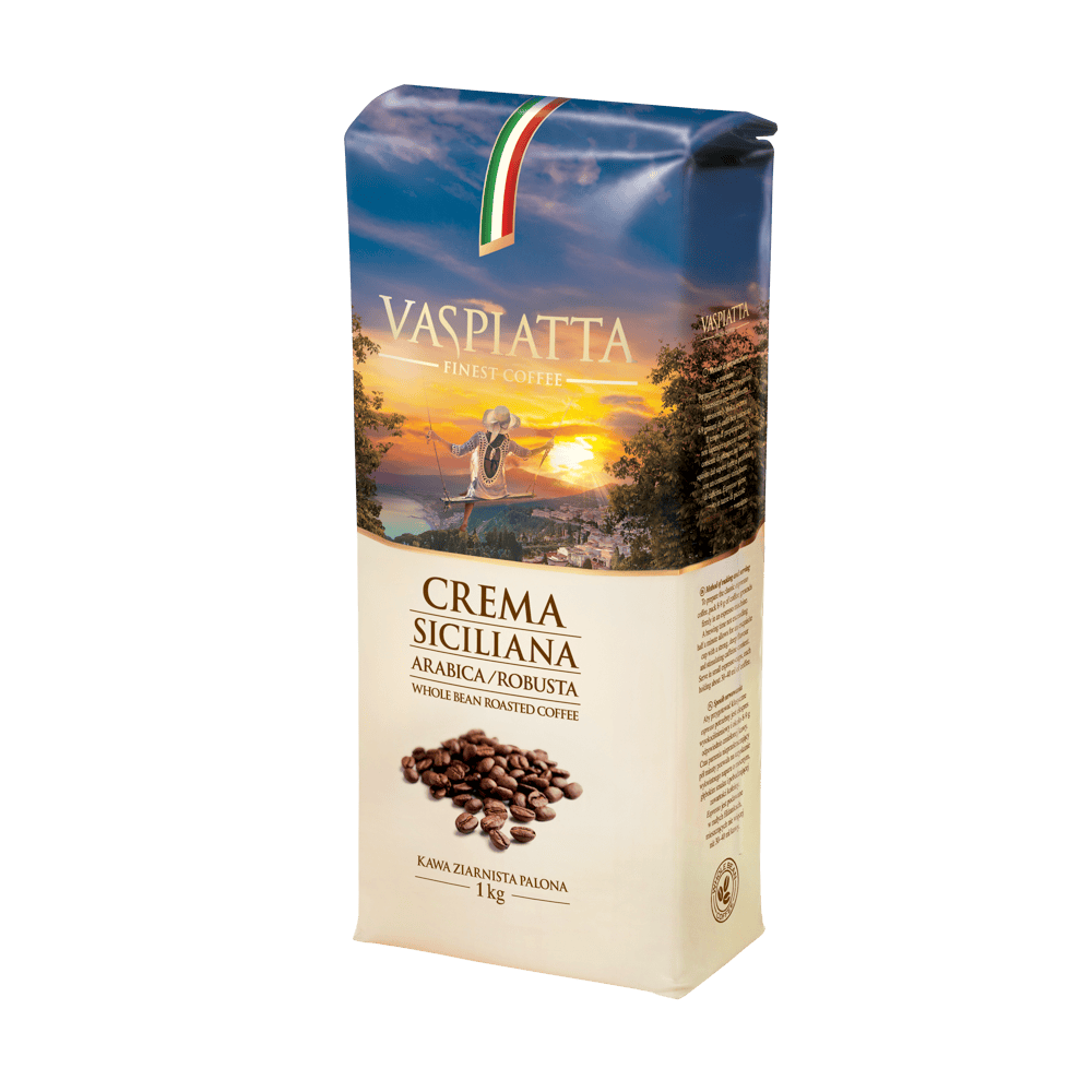 Whole Bean Coffee Vaspiatta Crema Siciliana 1Kg