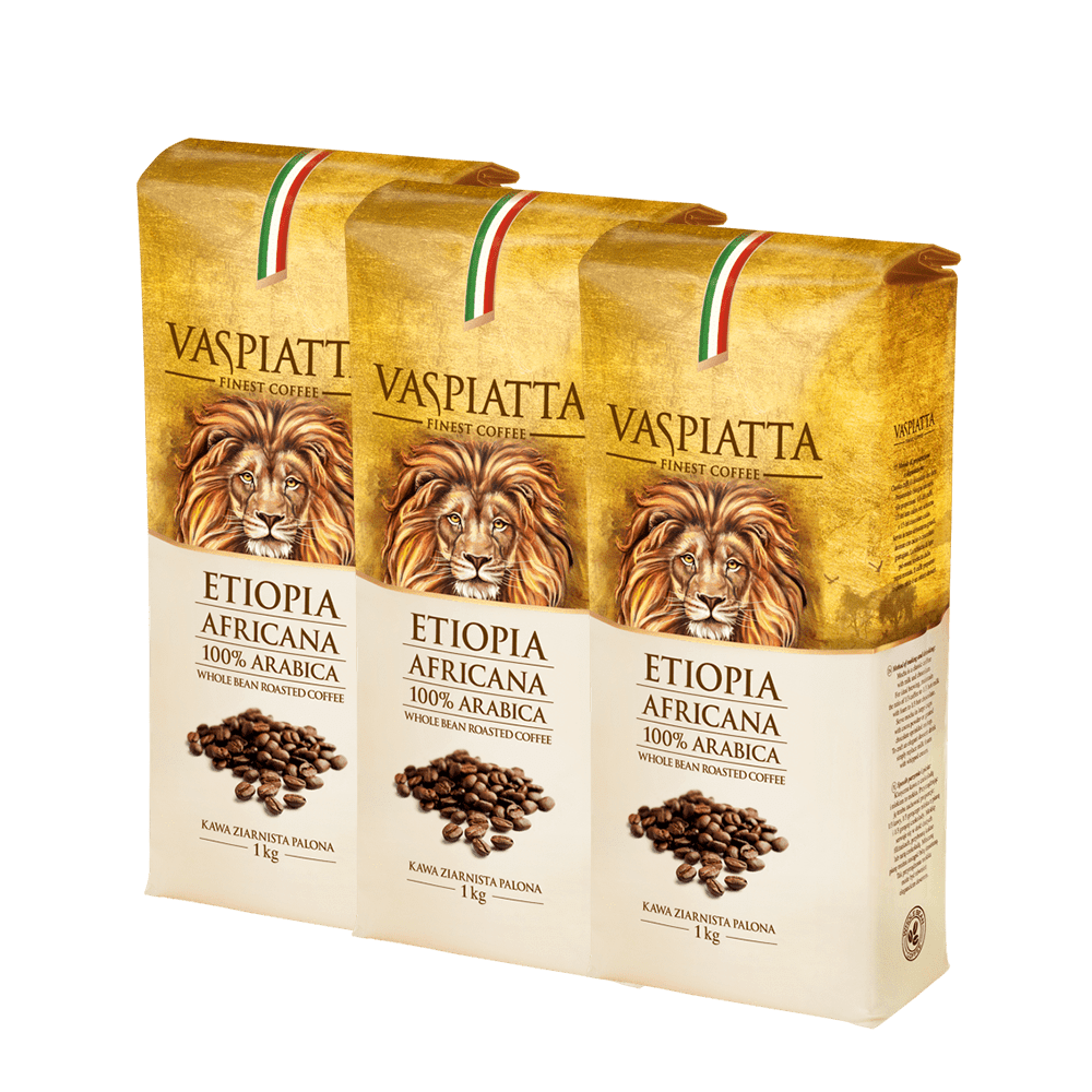 Coffee package 3x1kg Whole Beans Coffee Vaspiatta Ethiopia Africana