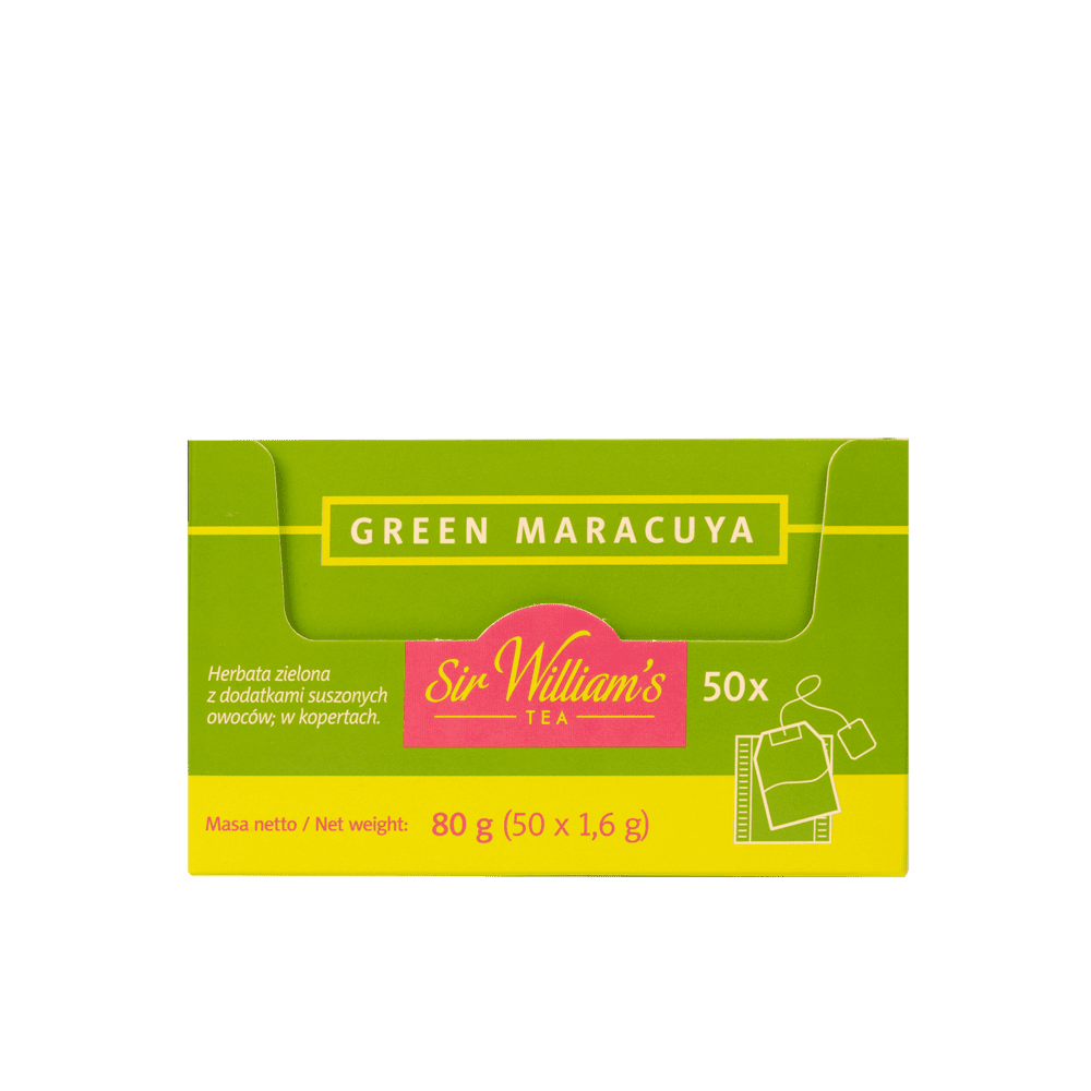 Zielona Herbata Sir William’s Tea Green Maracuja 50 Saszetek 