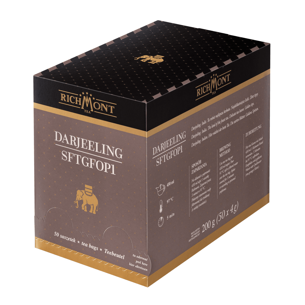 Black Tea Richmont Darjeeling SFTGFOP1 50 Tea Bags 