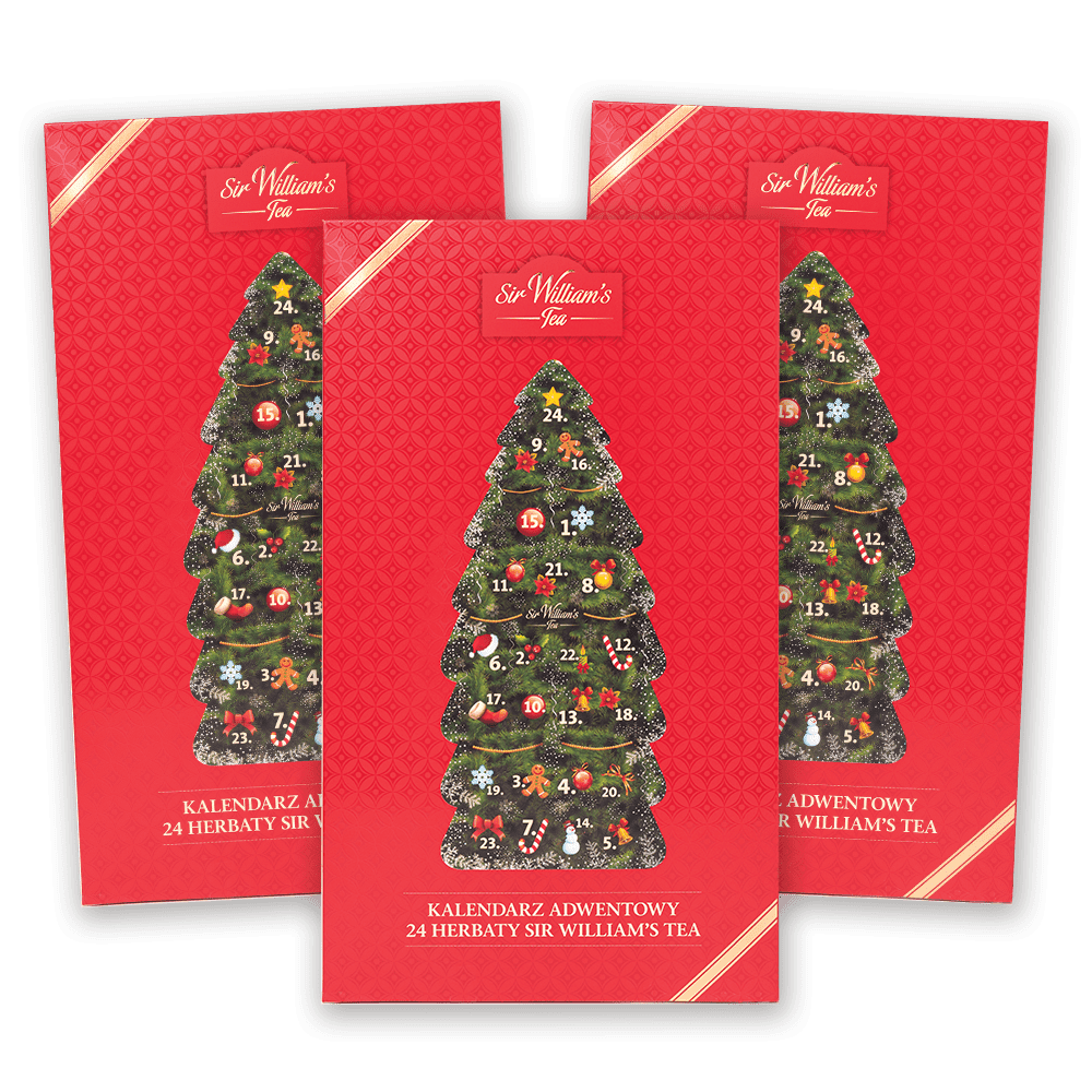 Set of 3x ﻿Advent Calendar Christmas Tree With Sir William's Tea