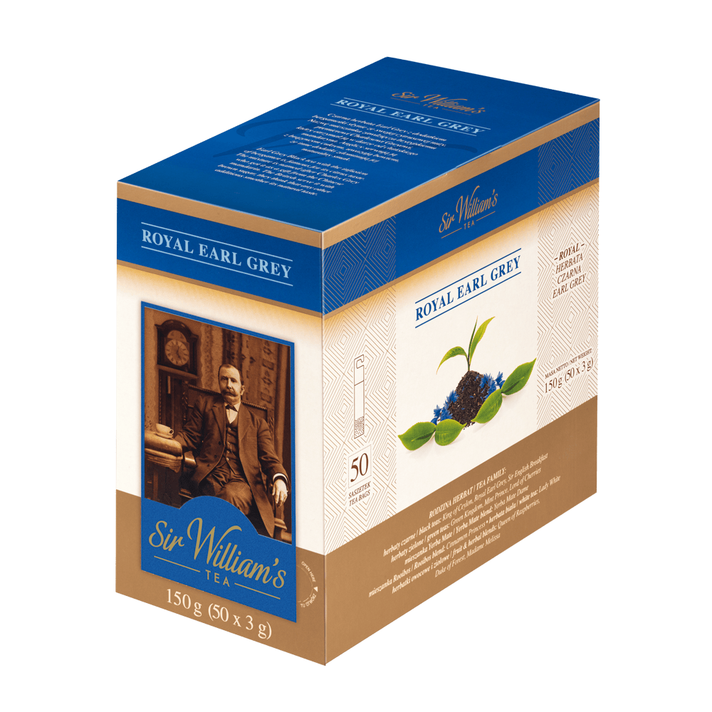 Czarna Herbata Sir William's Royal Earl Grey 50 Saszetek 