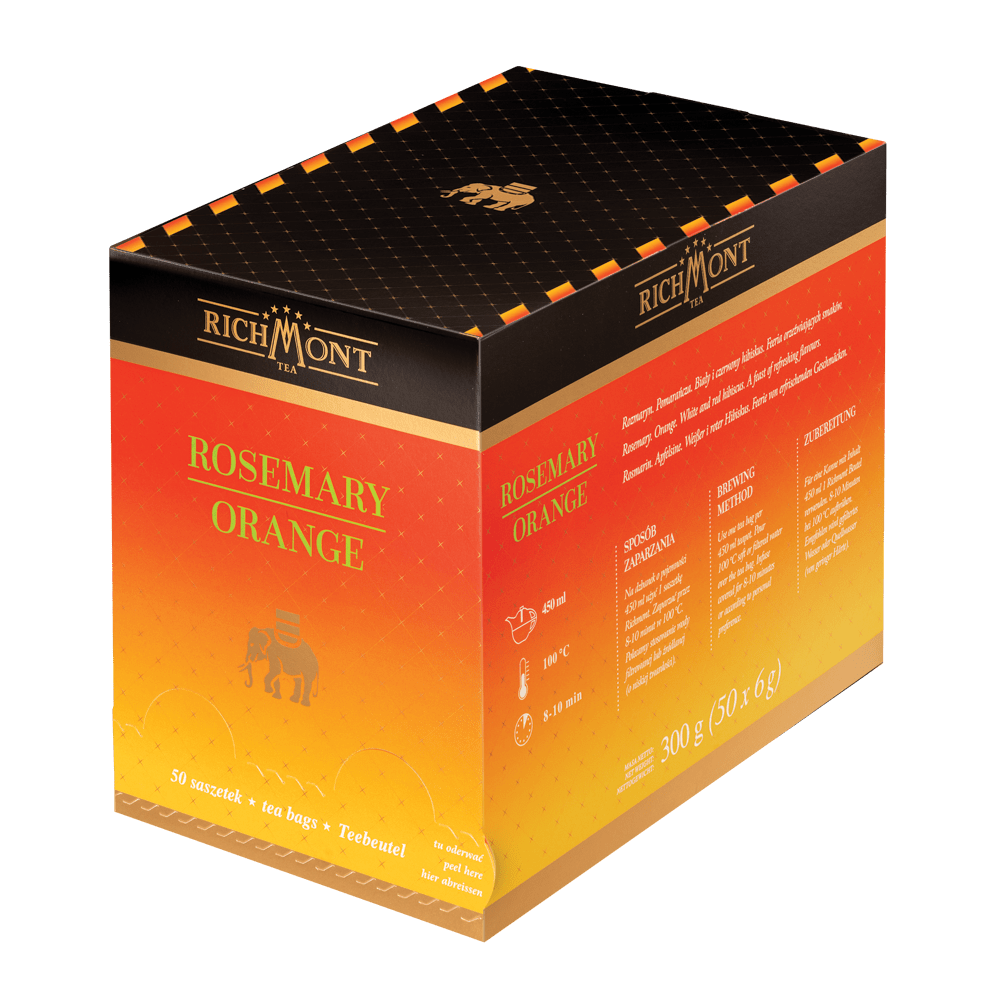 Fruit and Herbal Tea Richmont ROSEMARY ORANGE 50 TEA BAGS 