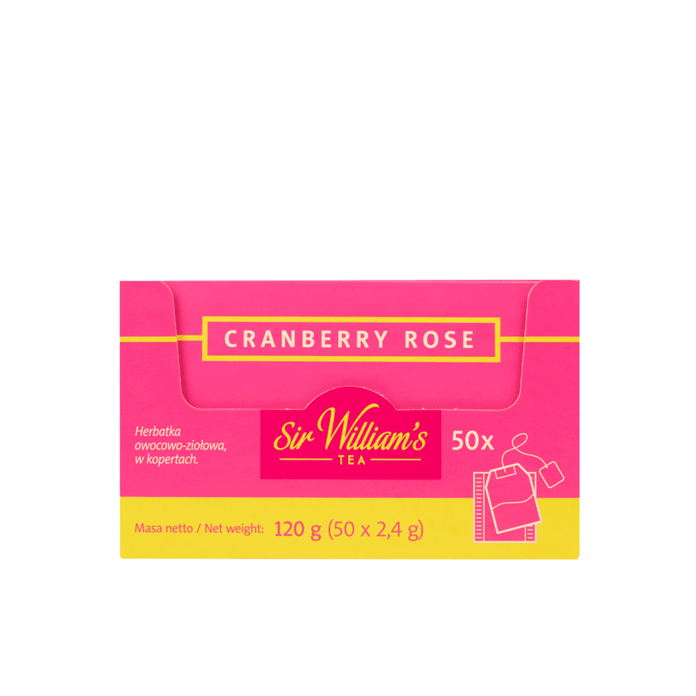 Owocowa Herbata Sir William’s Tea Cranberry Rose 50 Saszetek