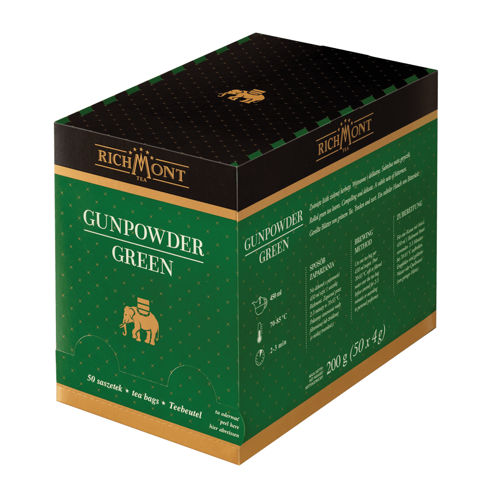 Zielona Herbata Richmont Gunpowder Green 50 Saszetek 