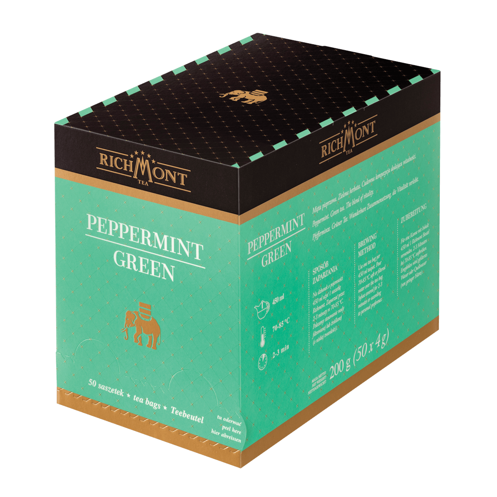 Zielona Herbata Richmont Peppermint Green 50 Saszetek 