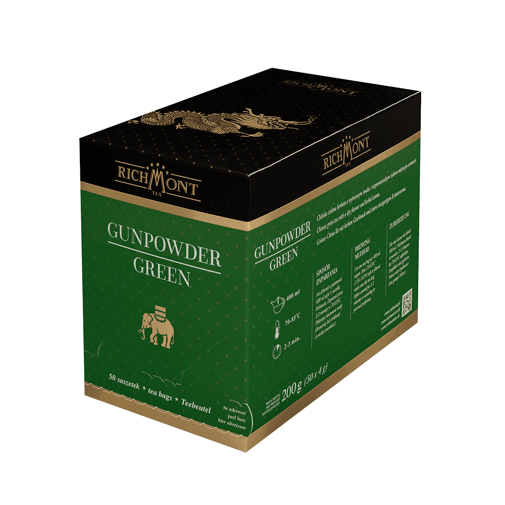 Zielona Herbata Richmont Gunpowder Green 50 Saszetek 