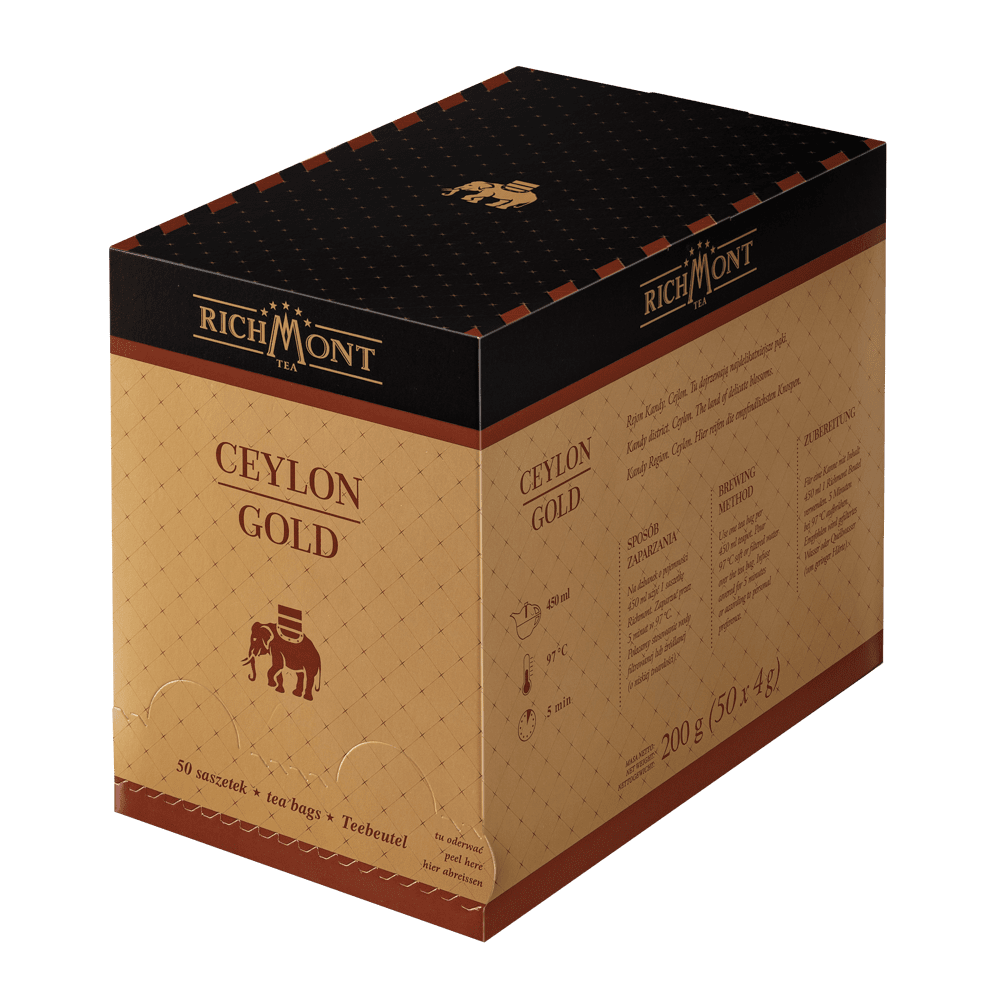 Czarna Herbata Richmont Ceylon Gold 50 Saszetek 