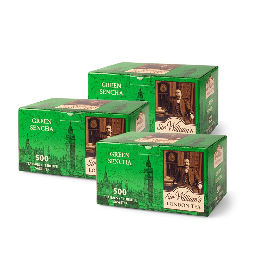 Pakiet 3 X Herbata Sir William's London Green Sencha 500 Szt.